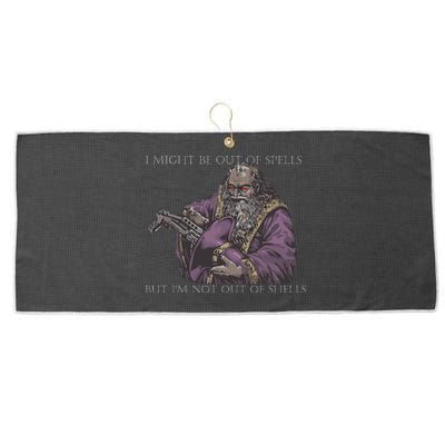 I Might Be Out Of Spells But IM Not Out Of Shells Large Microfiber Waffle Golf Towel