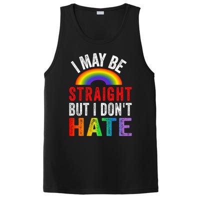 I May Be Straight But I Dont Hate Lgbtq Gay Ally Saying Gift PosiCharge Competitor Tank