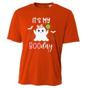 Its My Boo Day Cute Halloween Birthday Ghost Pink Bow Cooling Performance Crew T-Shirt