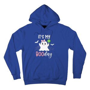 Its My Boo Day Cute Halloween Birthday Ghost Pink Bow Hoodie