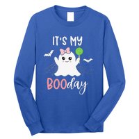 Its My Boo Day Cute Halloween Birthday Ghost Pink Bow Long Sleeve Shirt