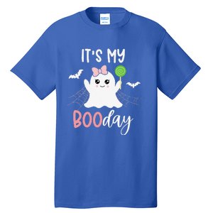 Its My Boo Day Cute Halloween Birthday Ghost Pink Bow Tall T-Shirt