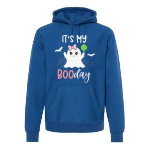 Its My Boo Day Cute Halloween Birthday Ghost Pink Bow Premium Hoodie