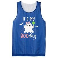 Its My Boo Day Cute Halloween Birthday Ghost Pink Bow Mesh Reversible Basketball Jersey Tank