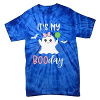 Its My Boo Day Cute Halloween Birthday Ghost Pink Bow Tie-Dye T-Shirt