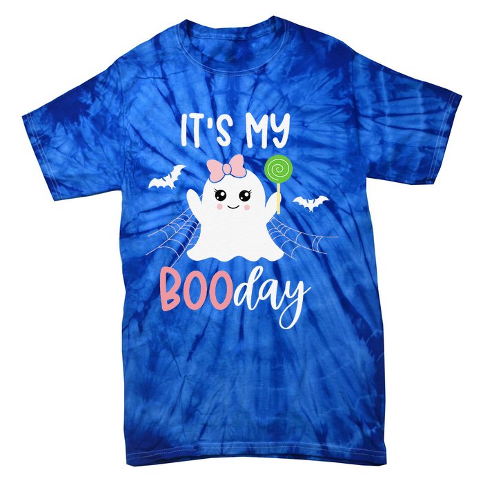 Its My Boo Day Cute Halloween Birthday Ghost Pink Bow Tie-Dye T-Shirt