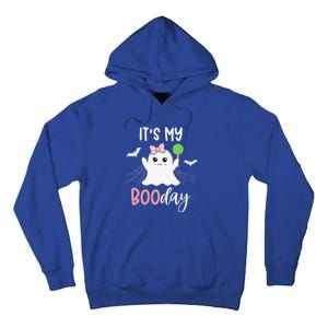 Its My Boo Day Cute Halloween Birthday Ghost Pink Bow Tall Hoodie