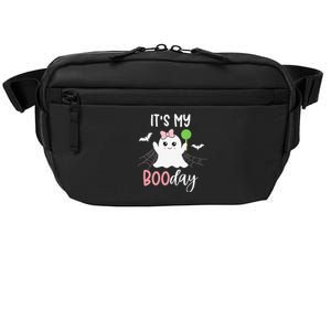 Its My Boo Day Cute Halloween Birthday Ghost Pink Bow Crossbody Pack