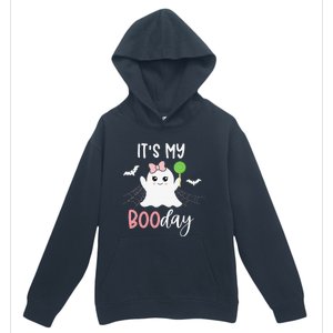 Its My Boo Day Cute Halloween Birthday Ghost Pink Bow Urban Pullover Hoodie