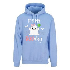 Its My Boo Day Cute Halloween Birthday Ghost Pink Bow Unisex Surf Hoodie