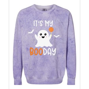 Its My Boo Day Cute Halloween Birthday Ghost Colorblast Crewneck Sweatshirt