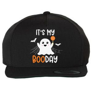 Its My Boo Day Cute Halloween Birthday Ghost Wool Snapback Cap