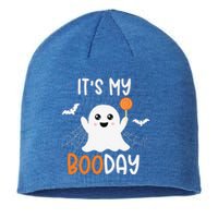 Its My Boo Day Cute Halloween Birthday Ghost Sustainable Beanie