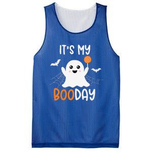 Its My Boo Day Cute Halloween Birthday Ghost Mesh Reversible Basketball Jersey Tank