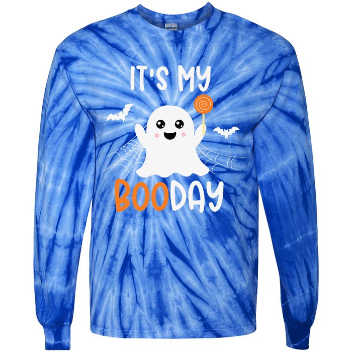 Its My Boo Day Cute Halloween Birthday Ghost Tie-Dye Long Sleeve Shirt