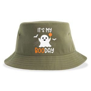 Its My Boo Day Cute Halloween Birthday Ghost Sustainable Bucket Hat