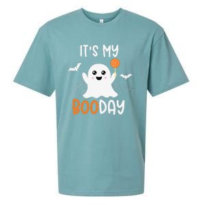 Its My Boo Day Cute Halloween Birthday Ghost Sueded Cloud Jersey T-Shirt