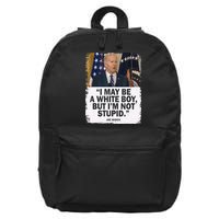 I May Be A White Boy But I'm Not Stupid Biden 16 in Basic Backpack