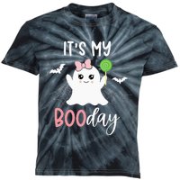 Its My Boo Day Cute Halloween Birthday Ghost Pink Bow Girls Kids Tie-Dye T-Shirt