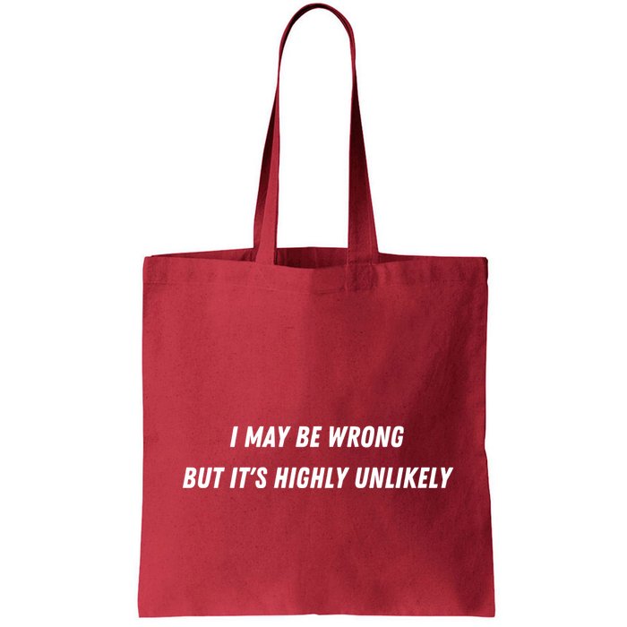 I May Be Wrong But It's Highly Unlikely Bag
