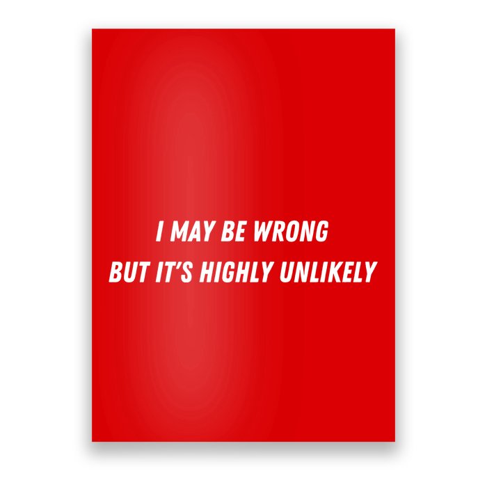 I May Be Wrong But It's Highly Unlikely Poster
