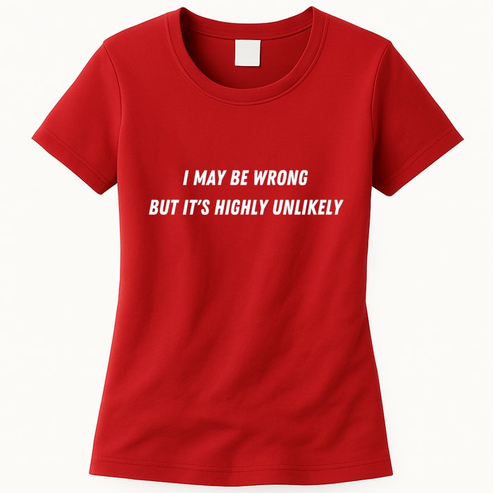 I May Be Wrong But It's Highly Unlikely Womens T-Shirt