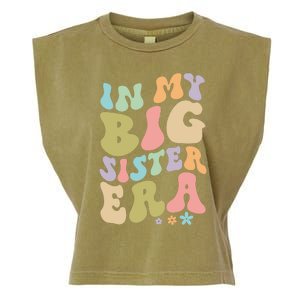 In My Big Sister Era Groovy Cute Big Sis Garment-Dyed Women's Muscle Tee