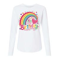 Its My Birthday Rainbow Birthday Wo Teens Girl Womens Cotton Relaxed Long Sleeve T-Shirt