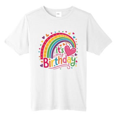 Its My Birthday Rainbow Birthday Wo Teens Girl Tall Fusion ChromaSoft Performance T-Shirt