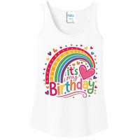 Its My Birthday Rainbow Birthday Wo Teens Girl Ladies Essential Tank