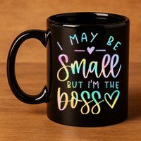 I May Be Small But I'm The Boss Baby Baby Saying 11oz C Handle Ceramic Mug