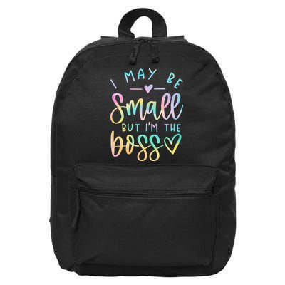 I May Be Small But I'm The Boss Baby Baby Saying 16 in Basic Backpack