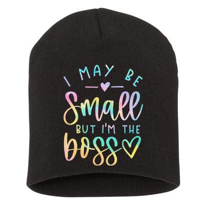 I May Be Small But I'm The Boss Baby Baby Saying Short Acrylic Beanie