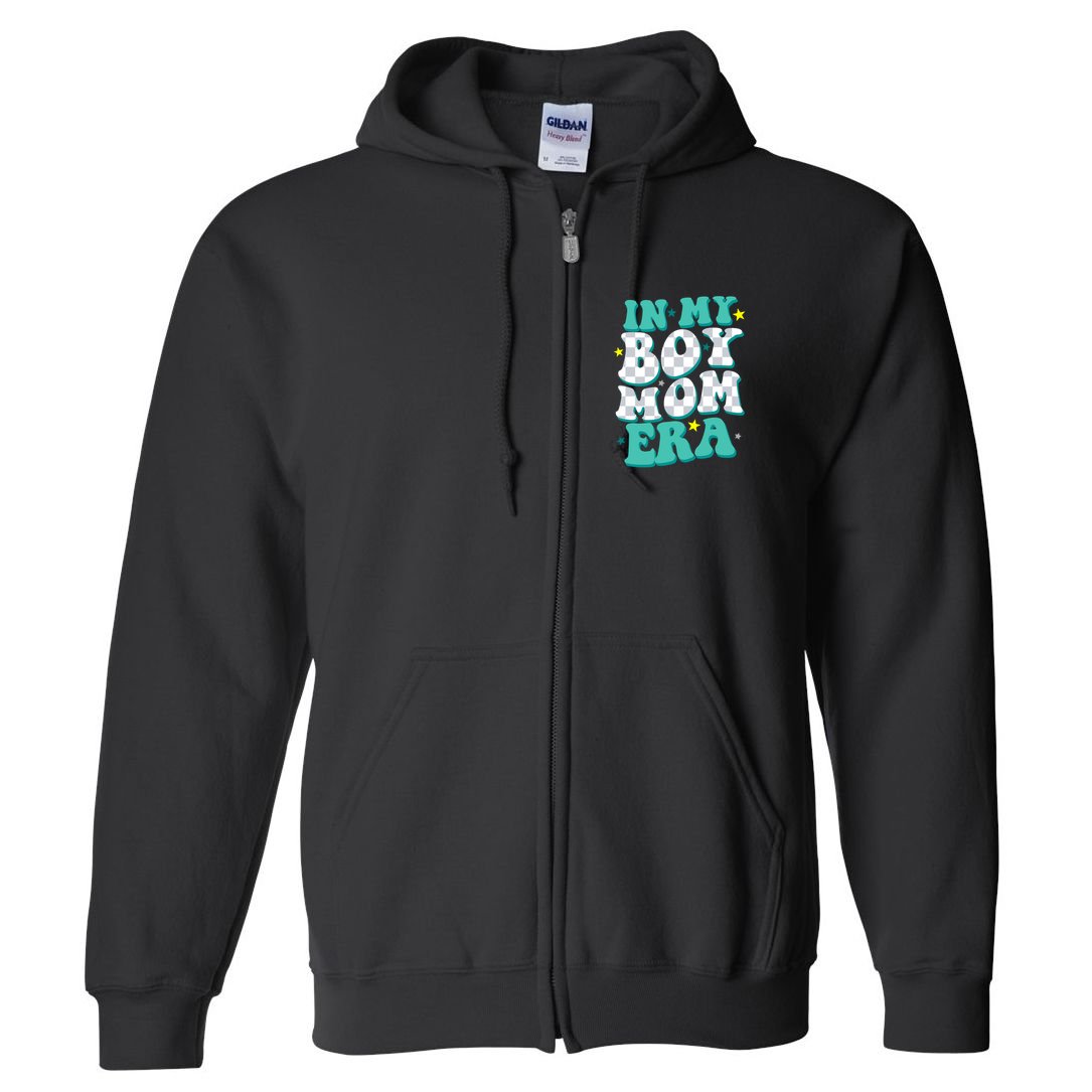 In My Boy Era Cute Mom Full Zip Hoodie