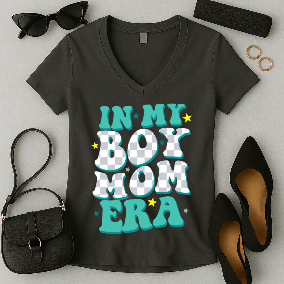 In My Boy Era Cute Mom Women's V-Neck T-Shirt
