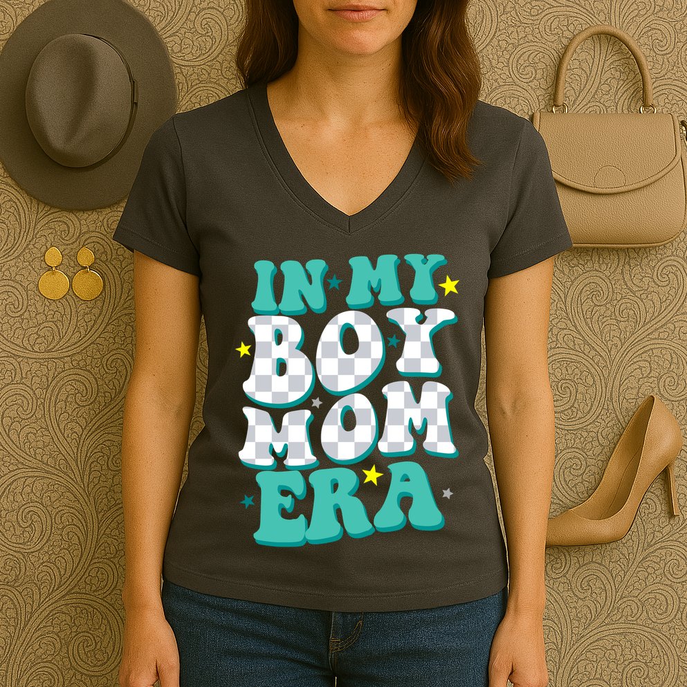 In My Boy Era Cute Mom Women's V-Neck T-Shirt