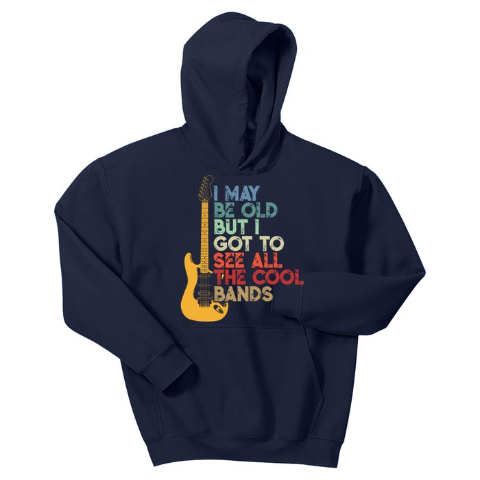 I May Be Old But I Got To See All The Cool Bands (On Back) Kids Hoodie