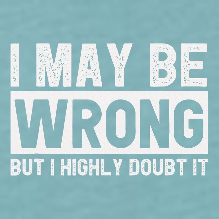I May Be Wrong But I Highly Doubt It Sueded Cloud Jersey T-Shirt