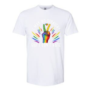 I May Be Straight But I Dont Hate Lgbtq Rainbow Pride Love Great Gift Softstyle CVC T-Shirt