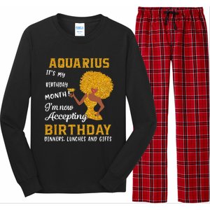 It’s My Birthday Black Wo Aquarius February Gifts Long Sleeve Pajama Set