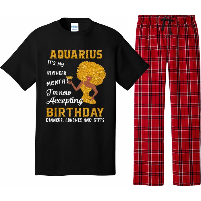 It’s My Birthday Black Wo Aquarius February Gifts Pajama Set