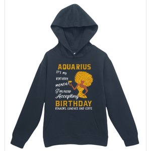 It’s My Birthday Black Wo Aquarius February Gifts Urban Pullover Hoodie