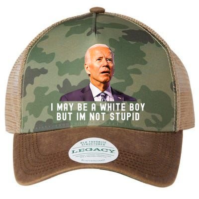 I May Be A White Boy But I'm Not Stupid Funny Legacy Tie Dye Trucker Hat