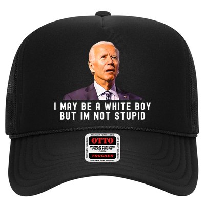 I May Be A White Boy But I'm Not Stupid Funny Trucker Hat