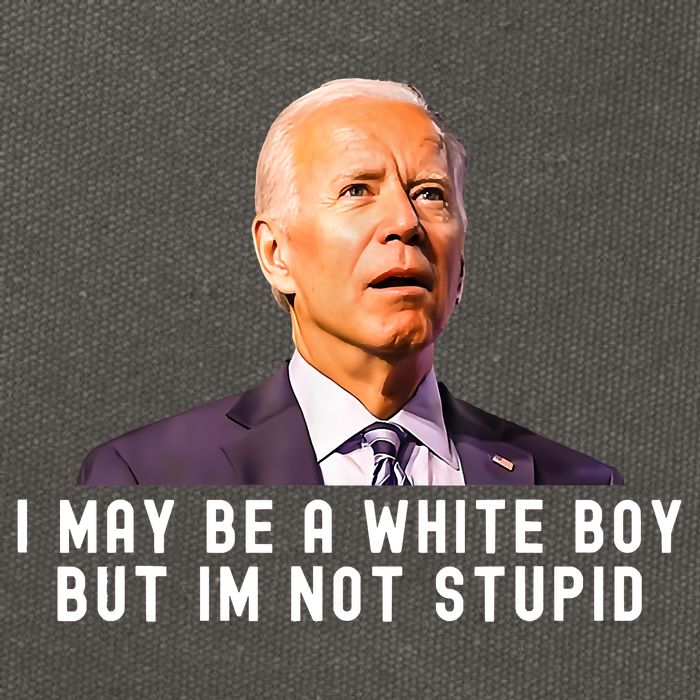 I May Be A White Boy But I'm Not Stupid Funny Cotton Canvas Backpack