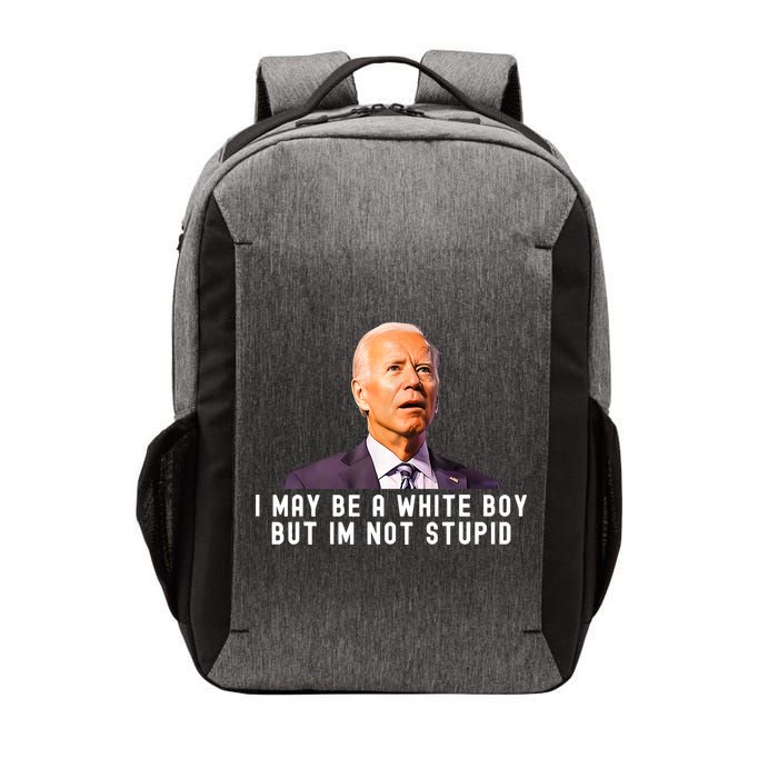 I May Be A White Boy But I'm Not Stupid Funny Vector Backpack
