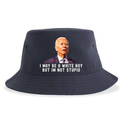 I May Be A White Boy But I'm Not Stupid Funny Sustainable Bucket Hat
