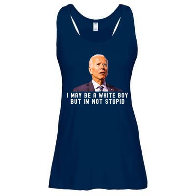 I May Be A White Boy But I'm Not Stupid Funny Ladies Essential Flowy Tank