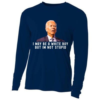 I May Be A White Boy But I'm Not Stupid Funny Cooling Performance Long Sleeve Crew