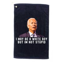 I May Be A White Boy But I'm Not Stupid Funny Golf Towel